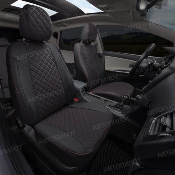 Чехлы Автопилот Экокожа Ромб на Changan CS35