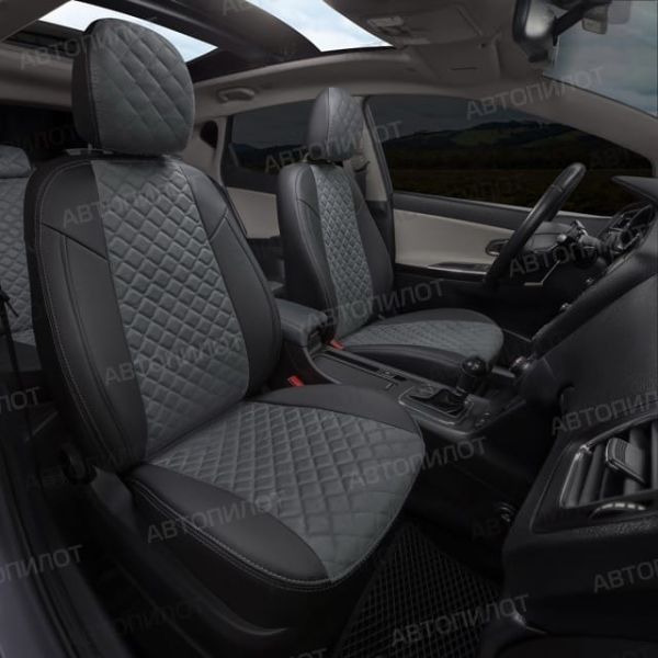 Чехлы Автопилот Алькантара Ромб на Brilliance M2