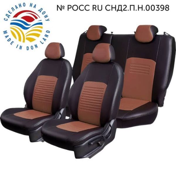 Чехлы Экокожа Турин Классик на Daewoo Gentra