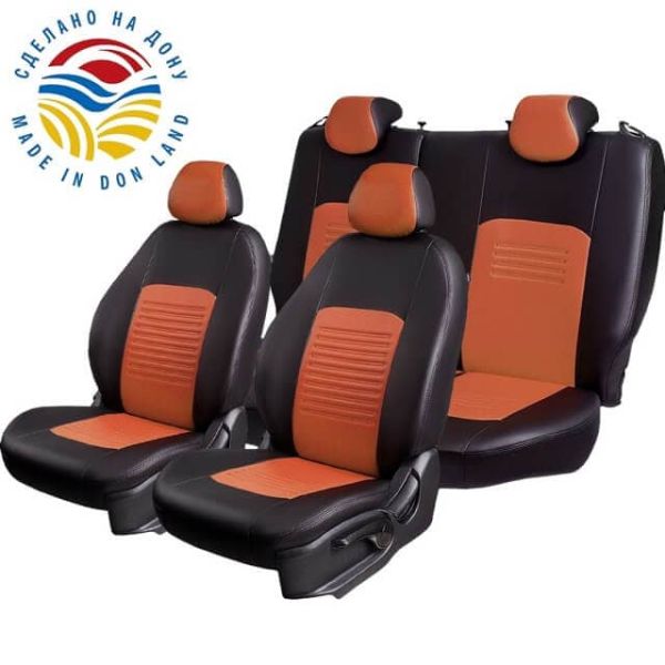 Чехлы Экокожа Турин Классик на Daewoo Gentra